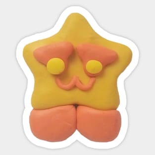 Star clay guy Sticker